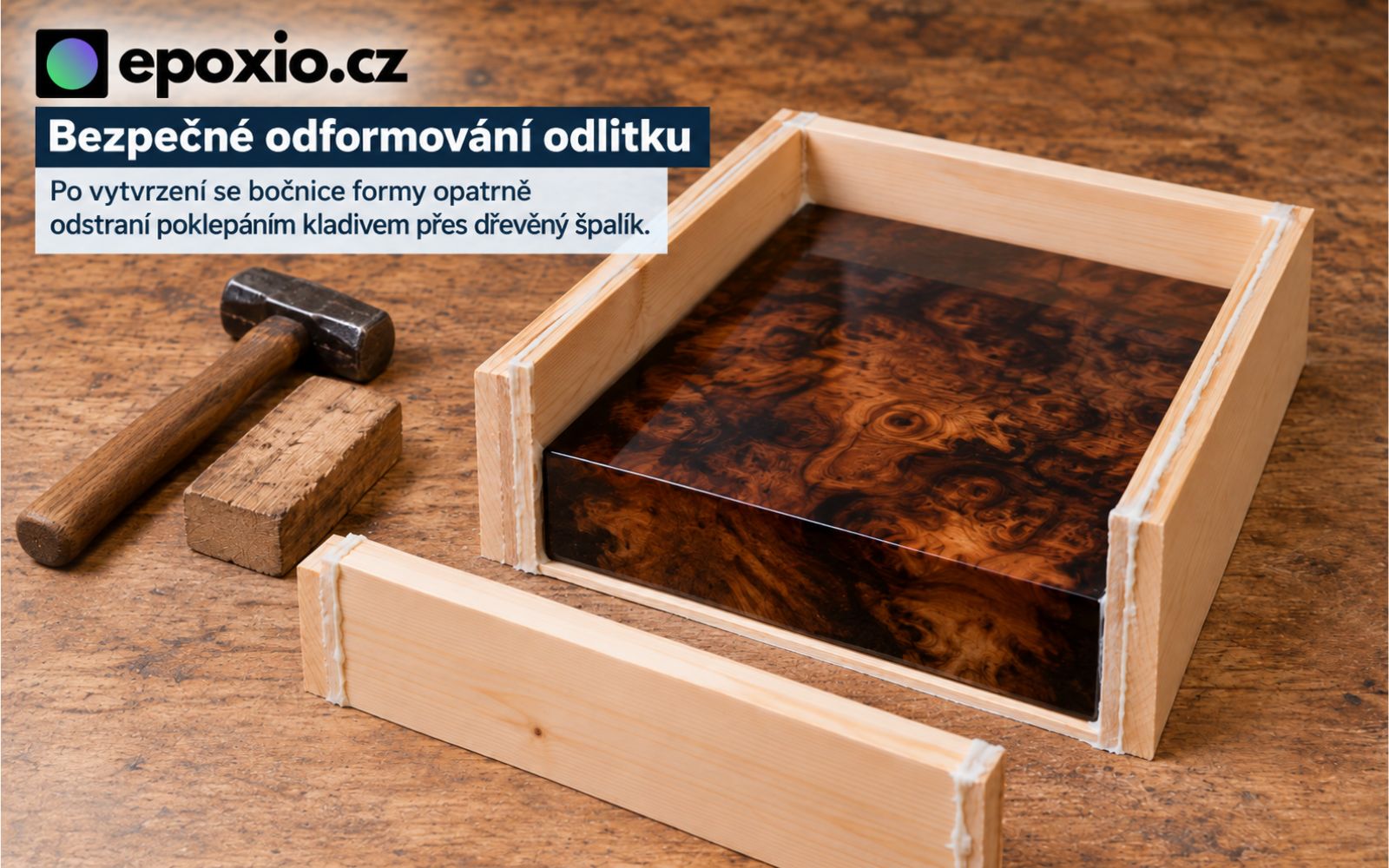 Odformování při výrobě formy na lití epoxidové pryskyřice